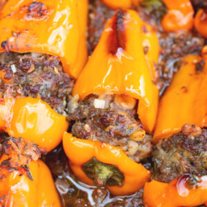 French Meat Stuffed Peppers Recipe