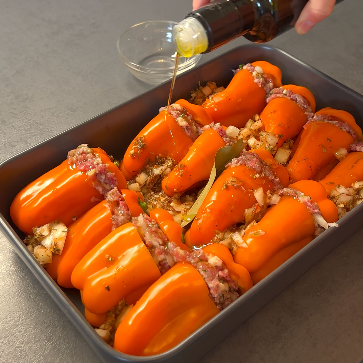 drizzle with oil