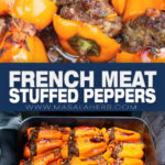 French Meat Stuffed Peppers Recipe pin