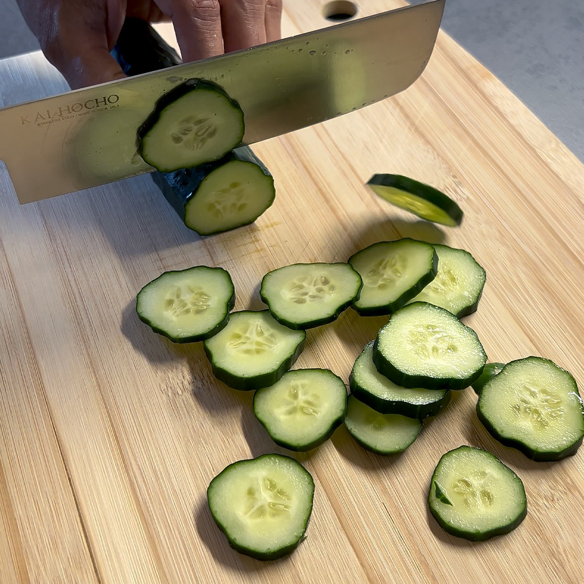 slice cucumber
