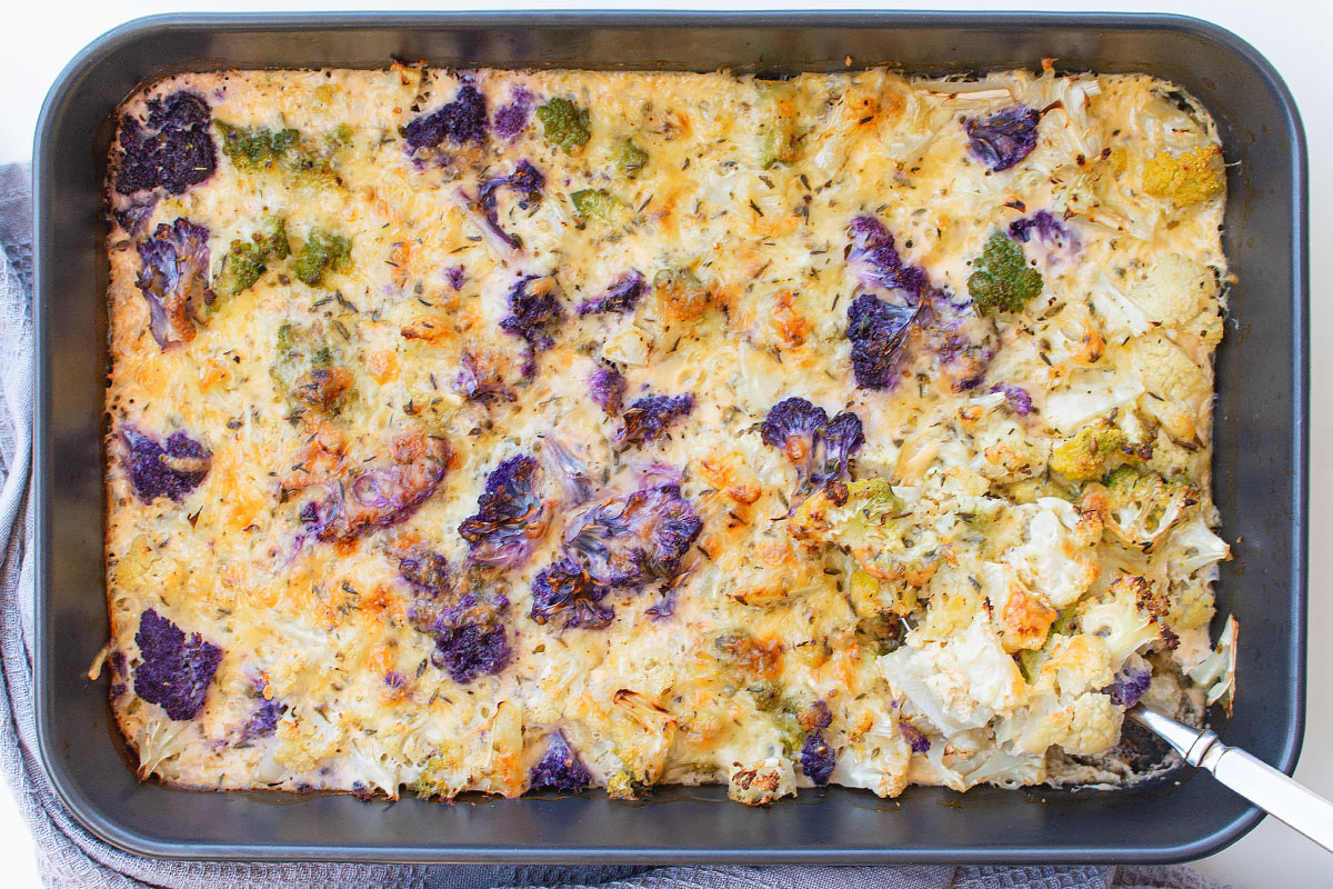 Casserole with cauliflower variety