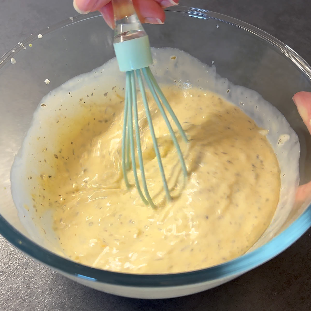 combine cream mix