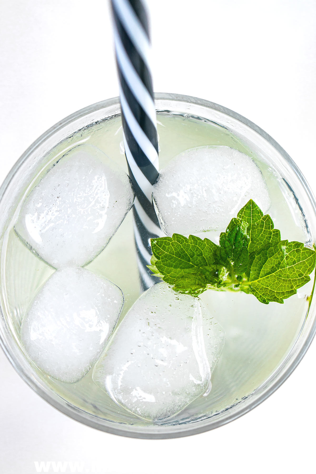 simple syrup lemon balm in water