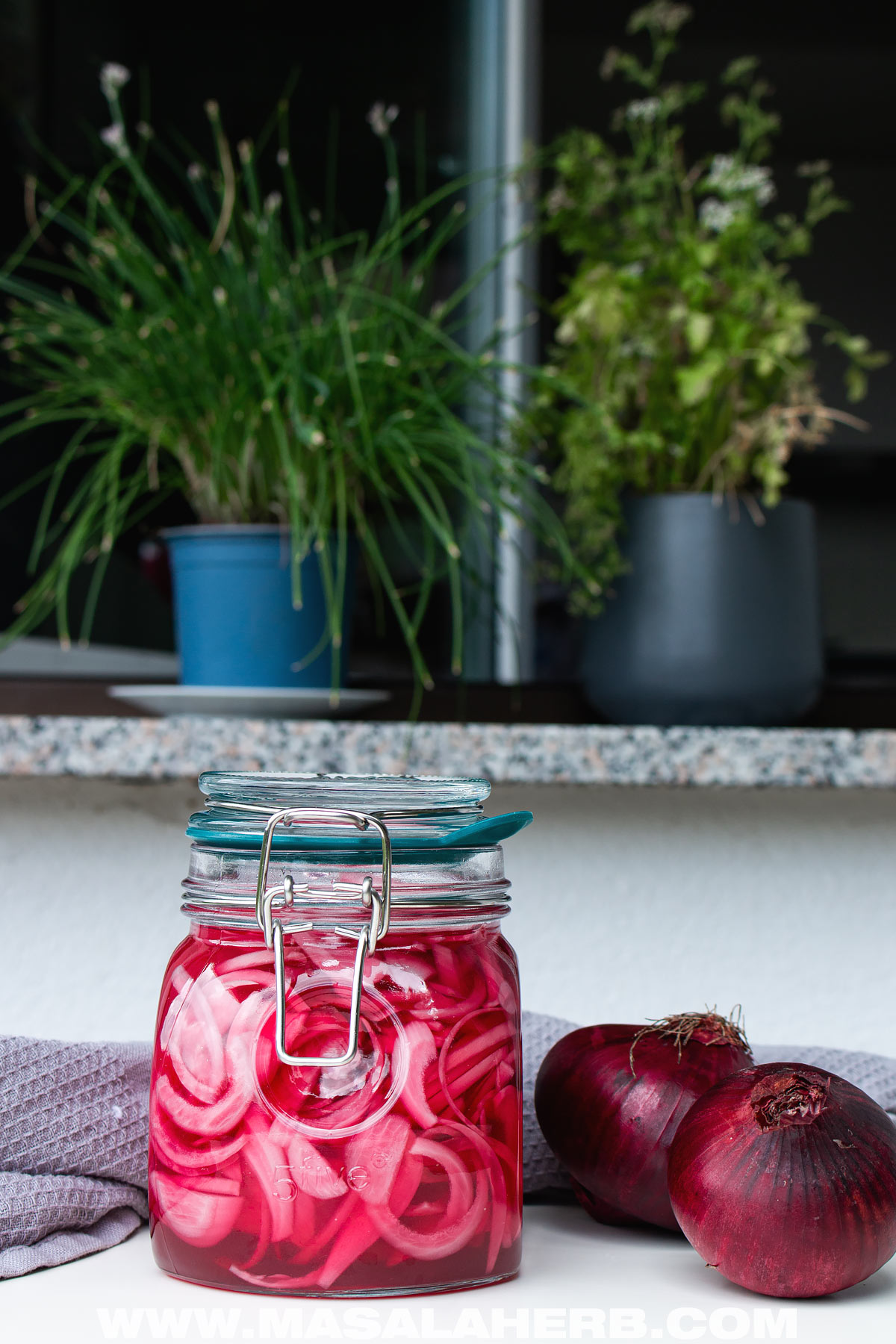 homemade pickled red onions