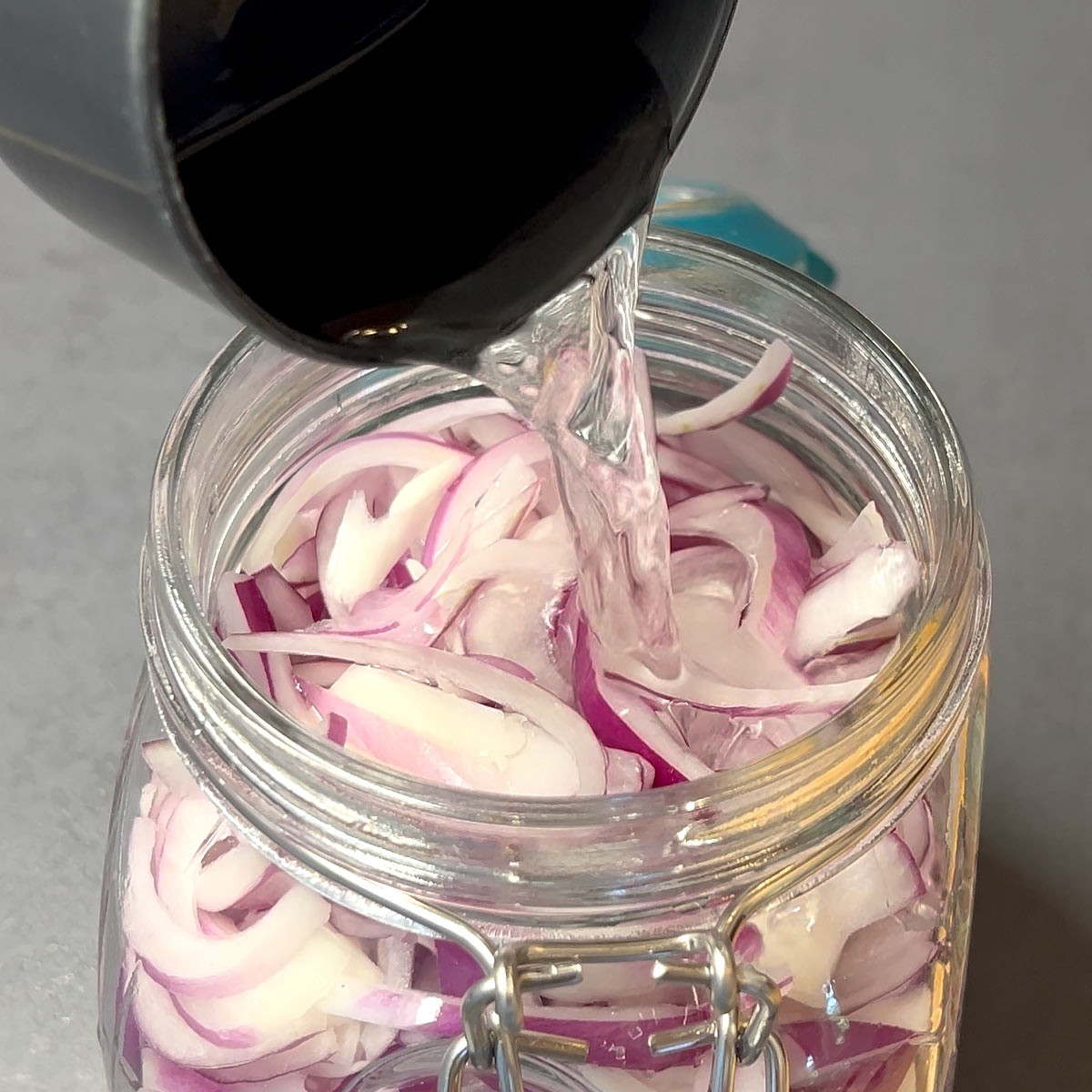 top up with vinegar and water