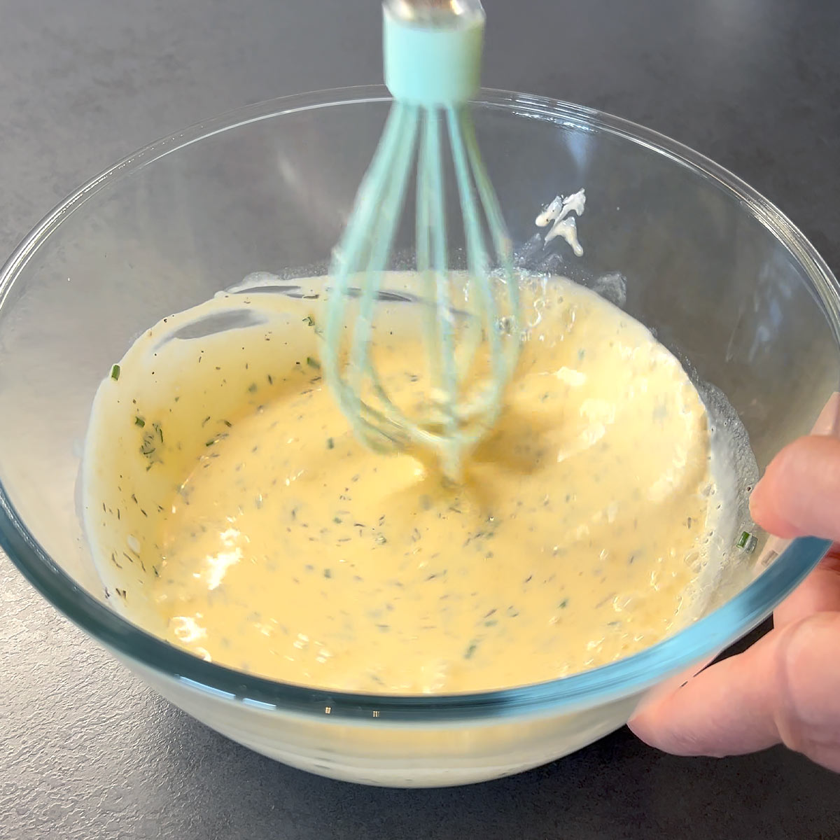 combine egg cream mixture