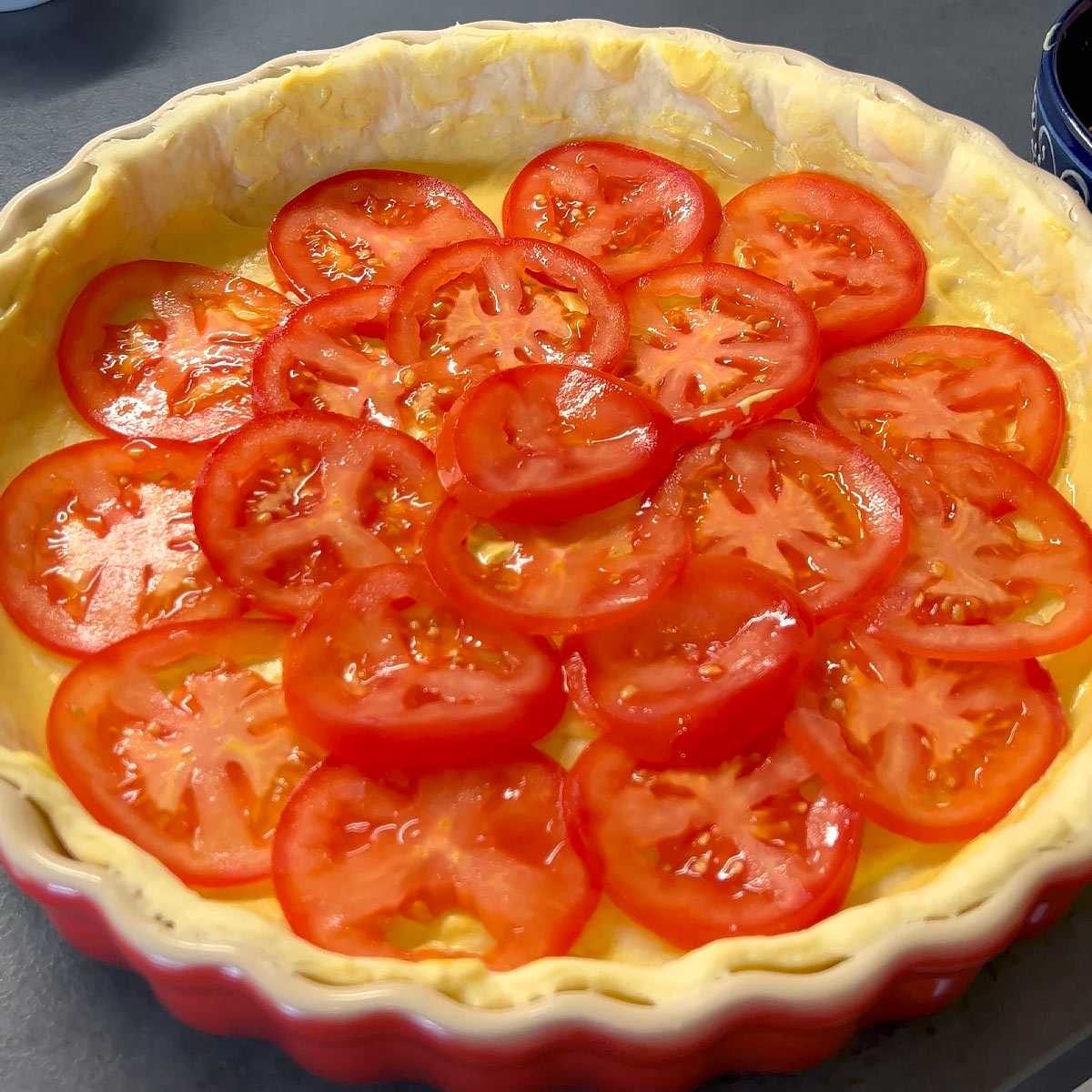 arrange tomato slices