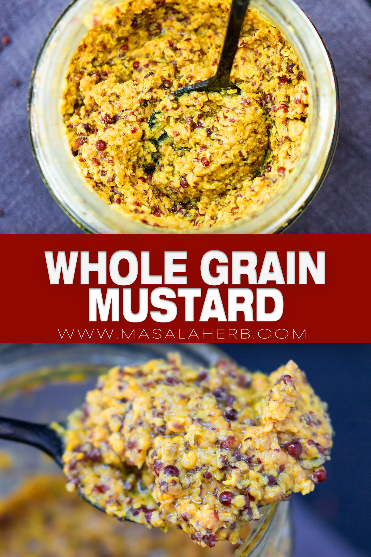 Whole Grain Mustard Recipe - French Moutarde à l'Ancienne pin
