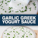 Garlic Greek Yogurt Sauce Recipe pin
