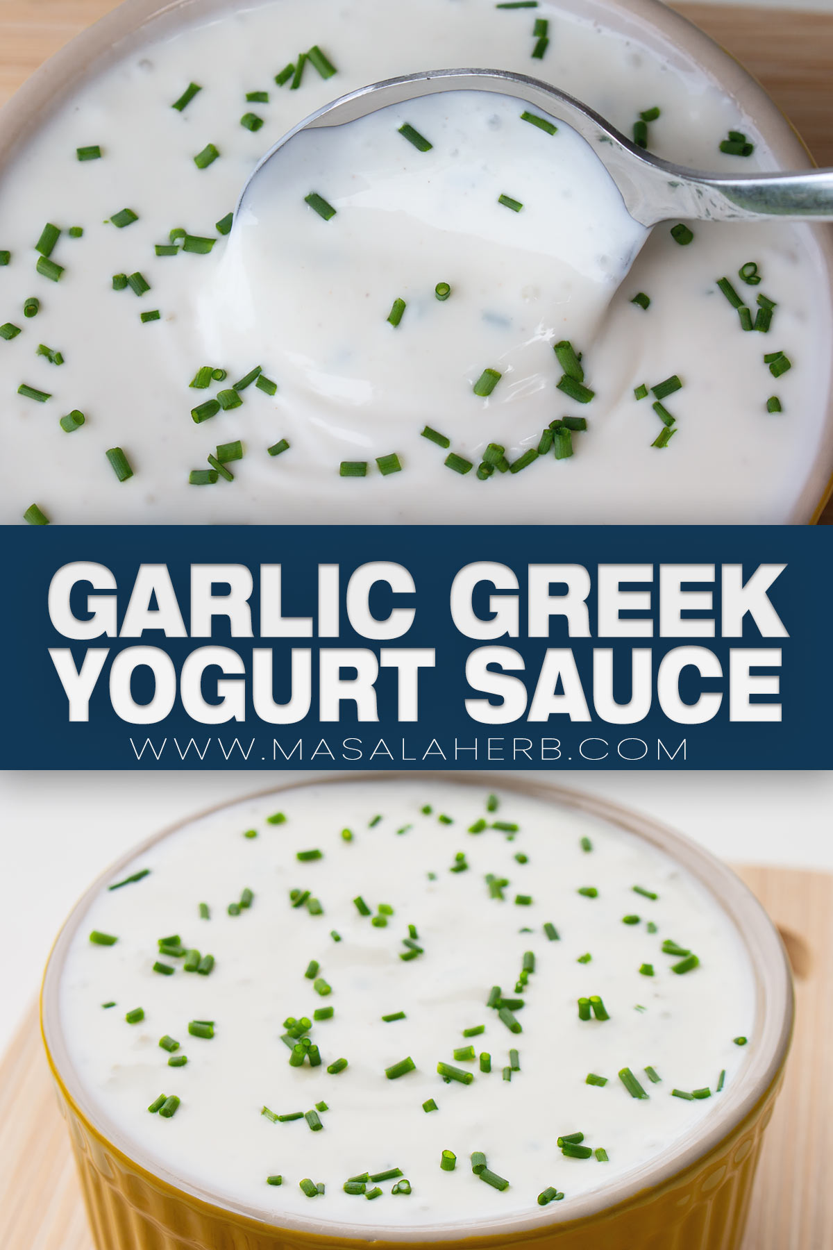Garlic Greek Yogurt Sauce Recipe pin