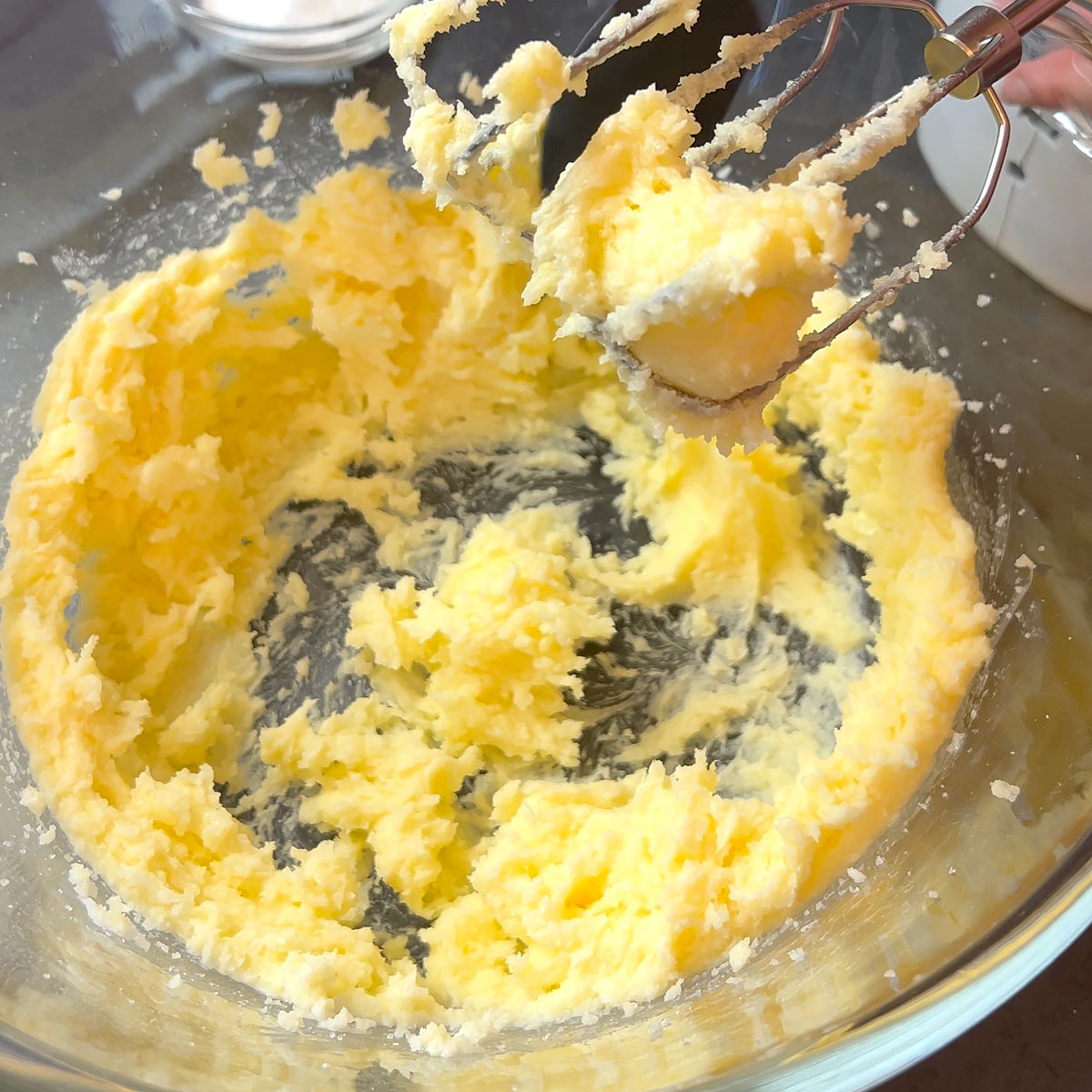 beat butter with sugar