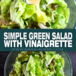 Simple Green Salad with Vinaigrette pin