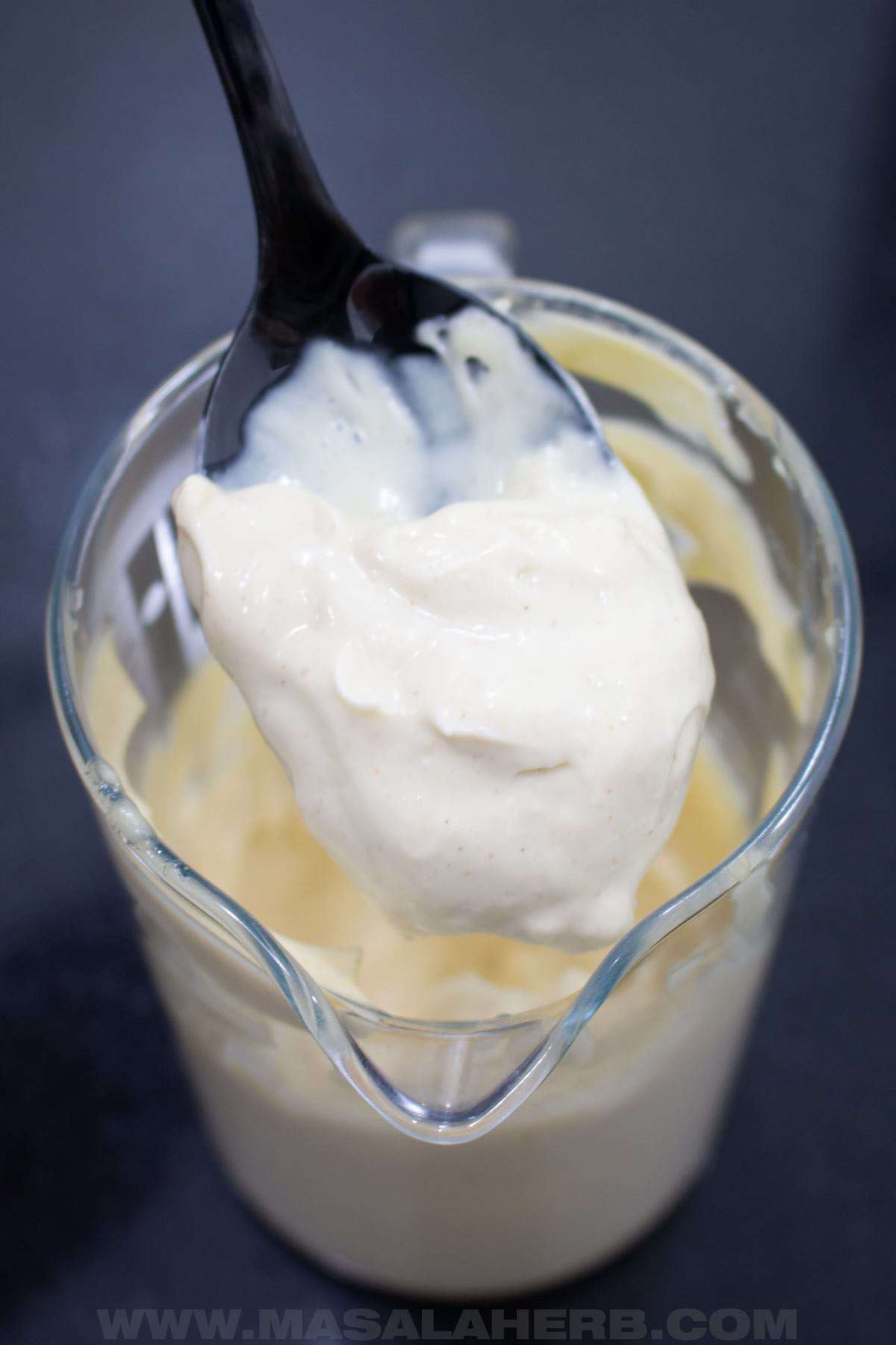 Mayo in a spoon
