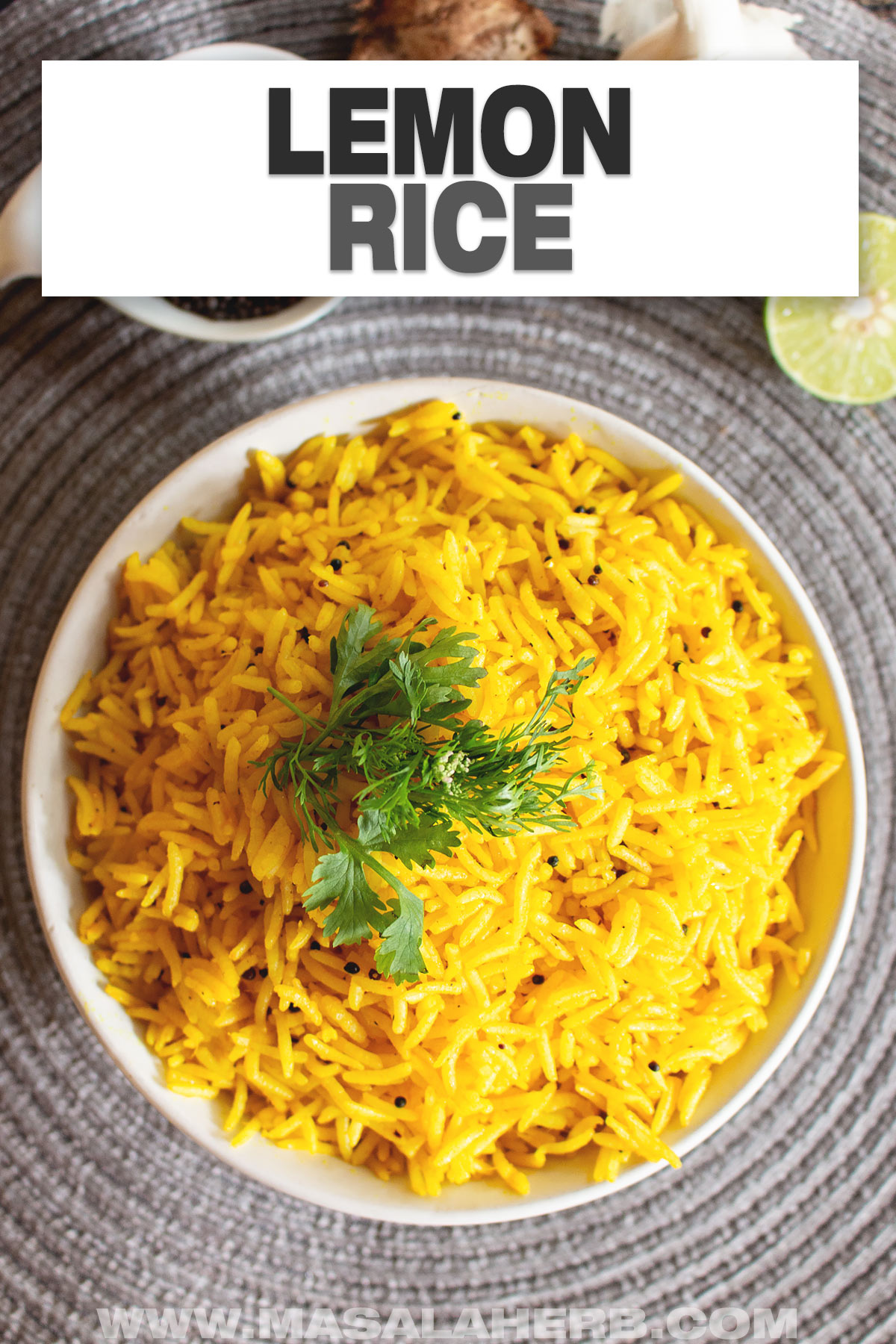 Quick Indian Lemon Rice Recipe cover