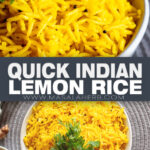 Quick Indian Lemon Rice Recipe pin