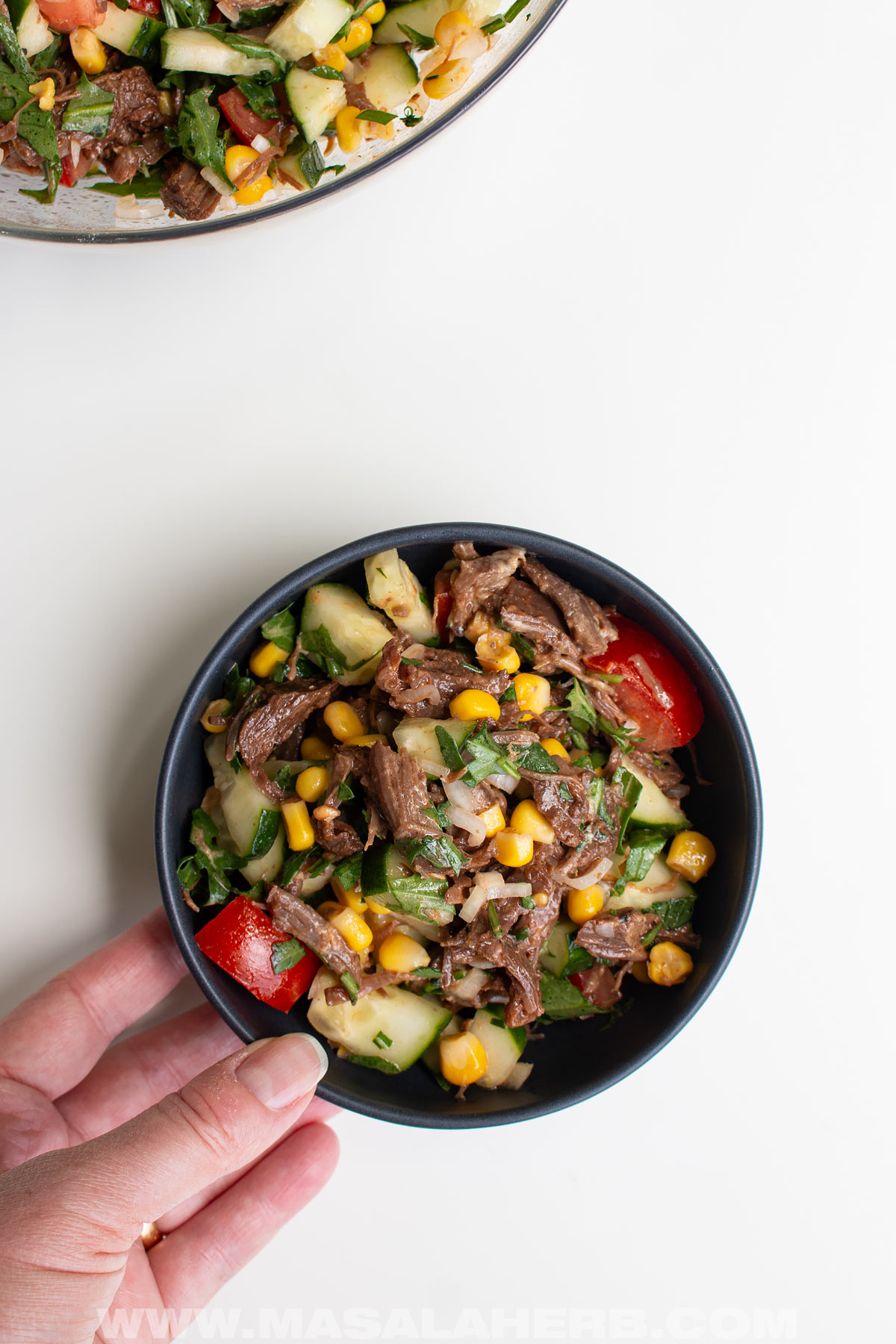 pulled beef salad