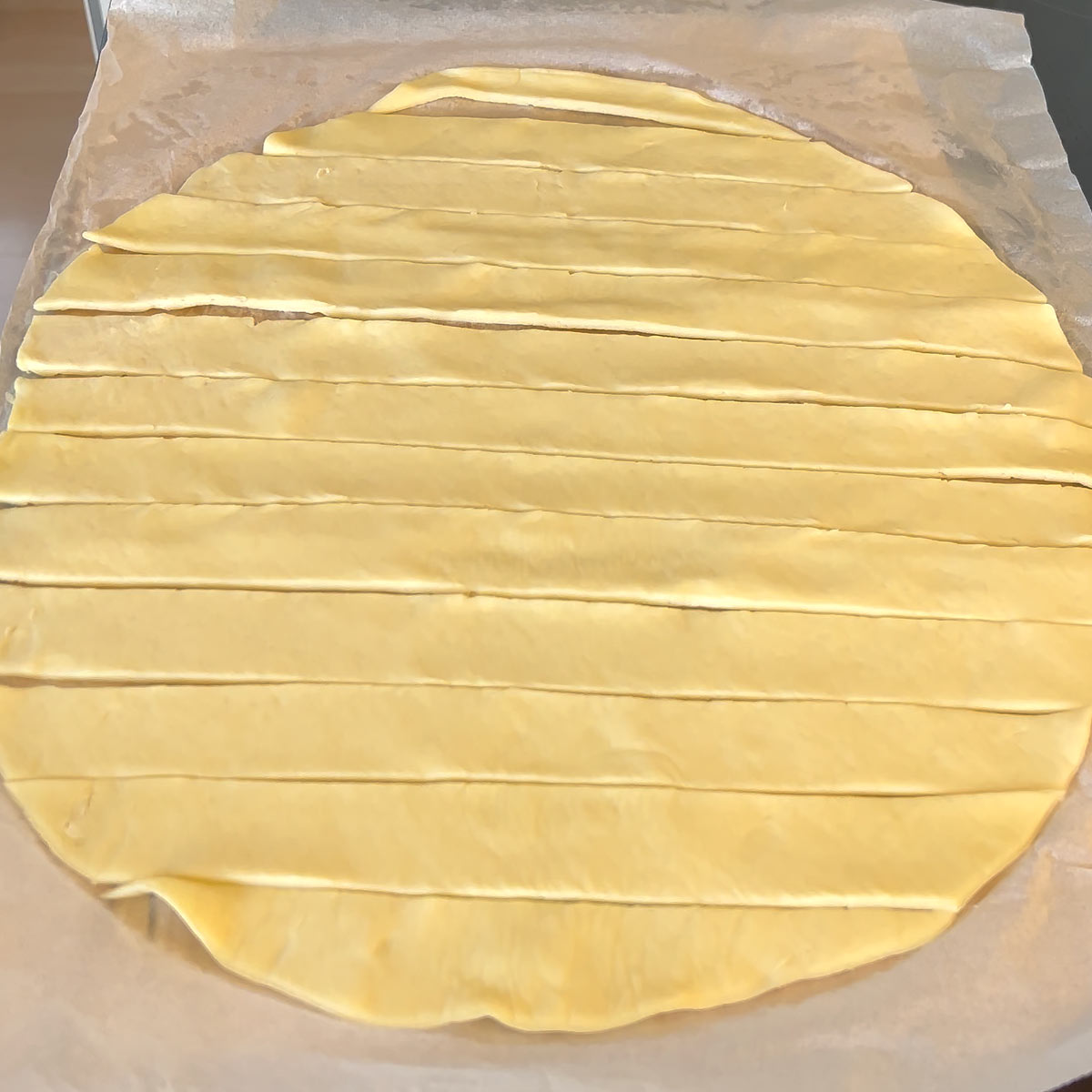 strips for the pie lattice