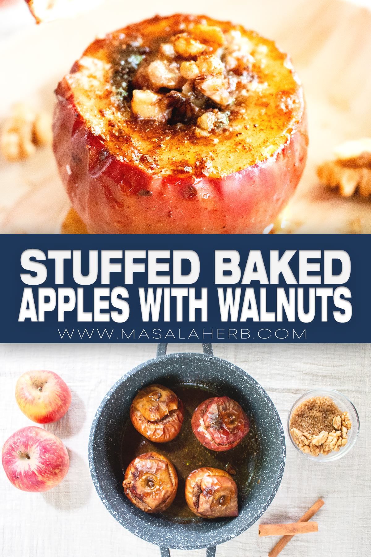 Stuffed Baked Apples with Walnuts cover