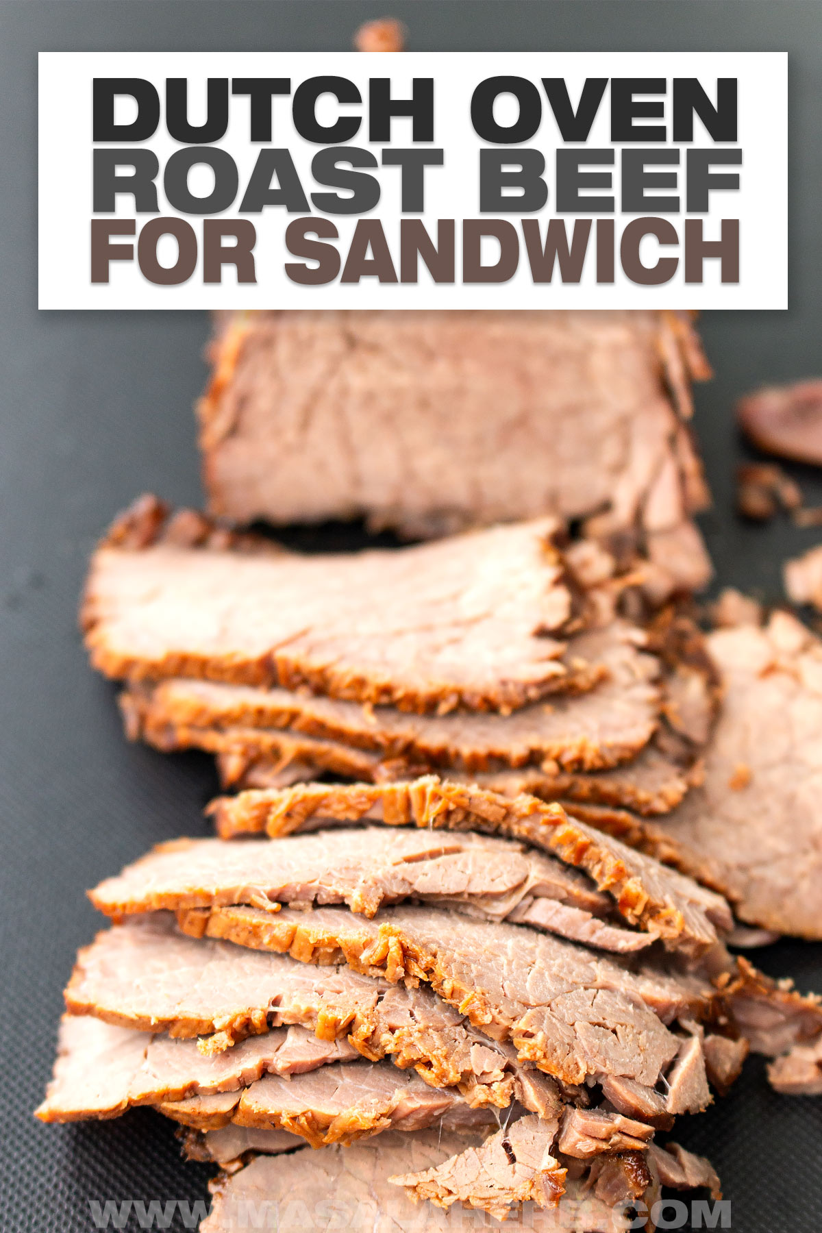 Dutch Oven Roast Beef for Sandwich pin cover