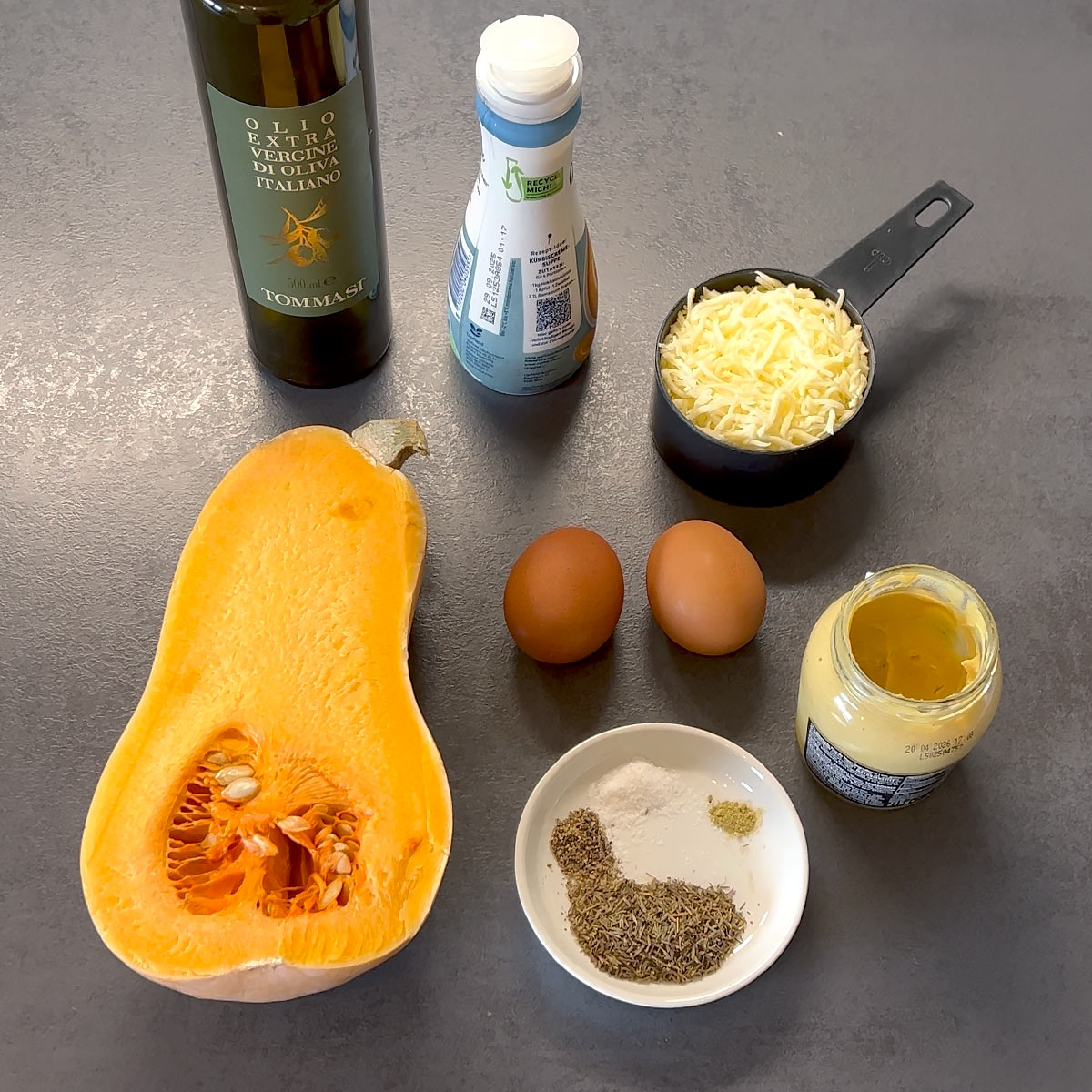Butternut Squash Casserole ingredients