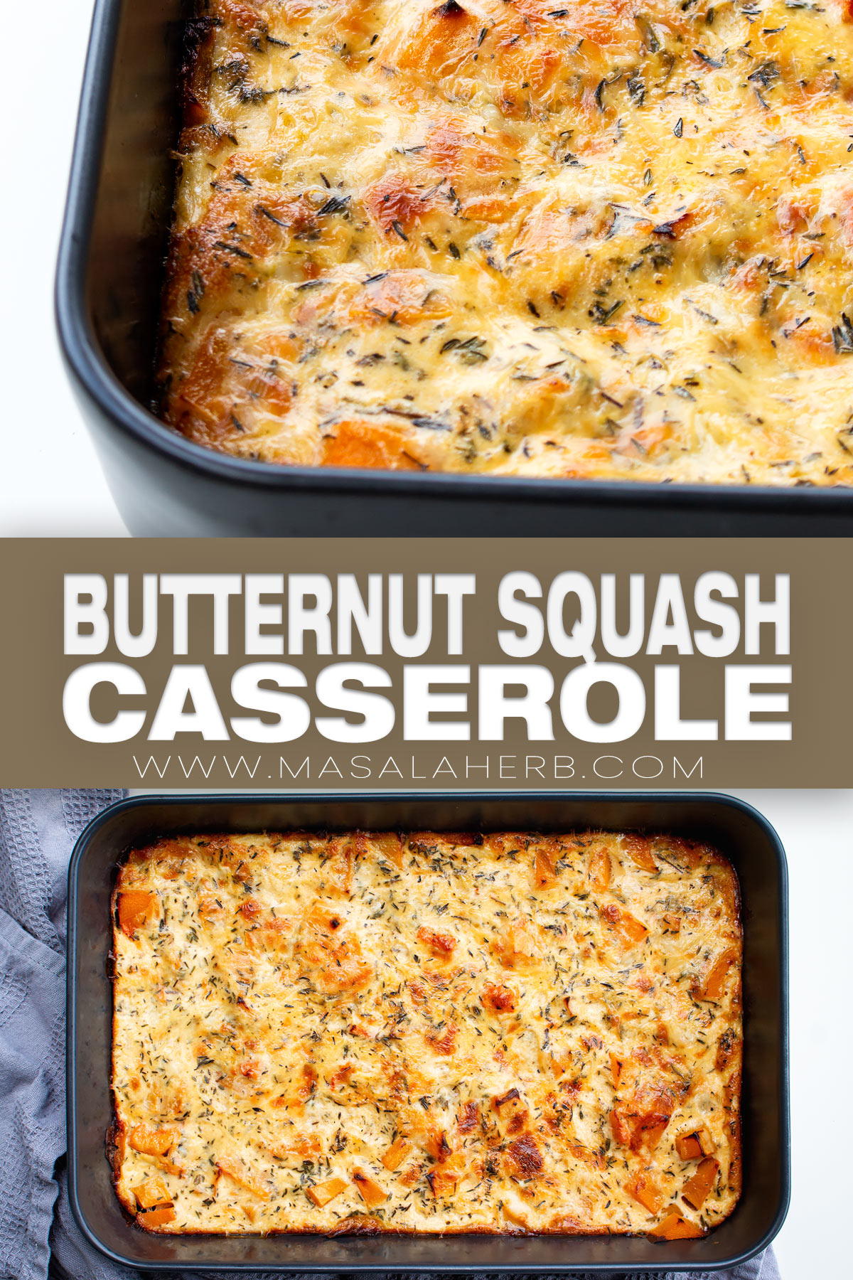 Butternut Squash Casserole Recipe pin