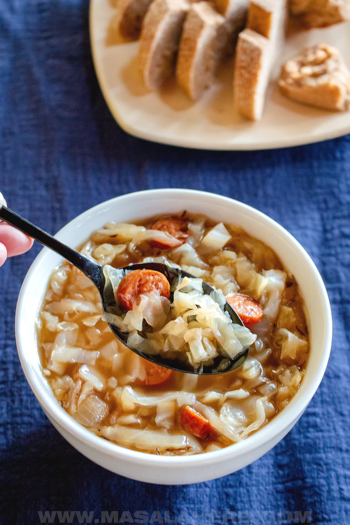 soup with wiener and cabbage
