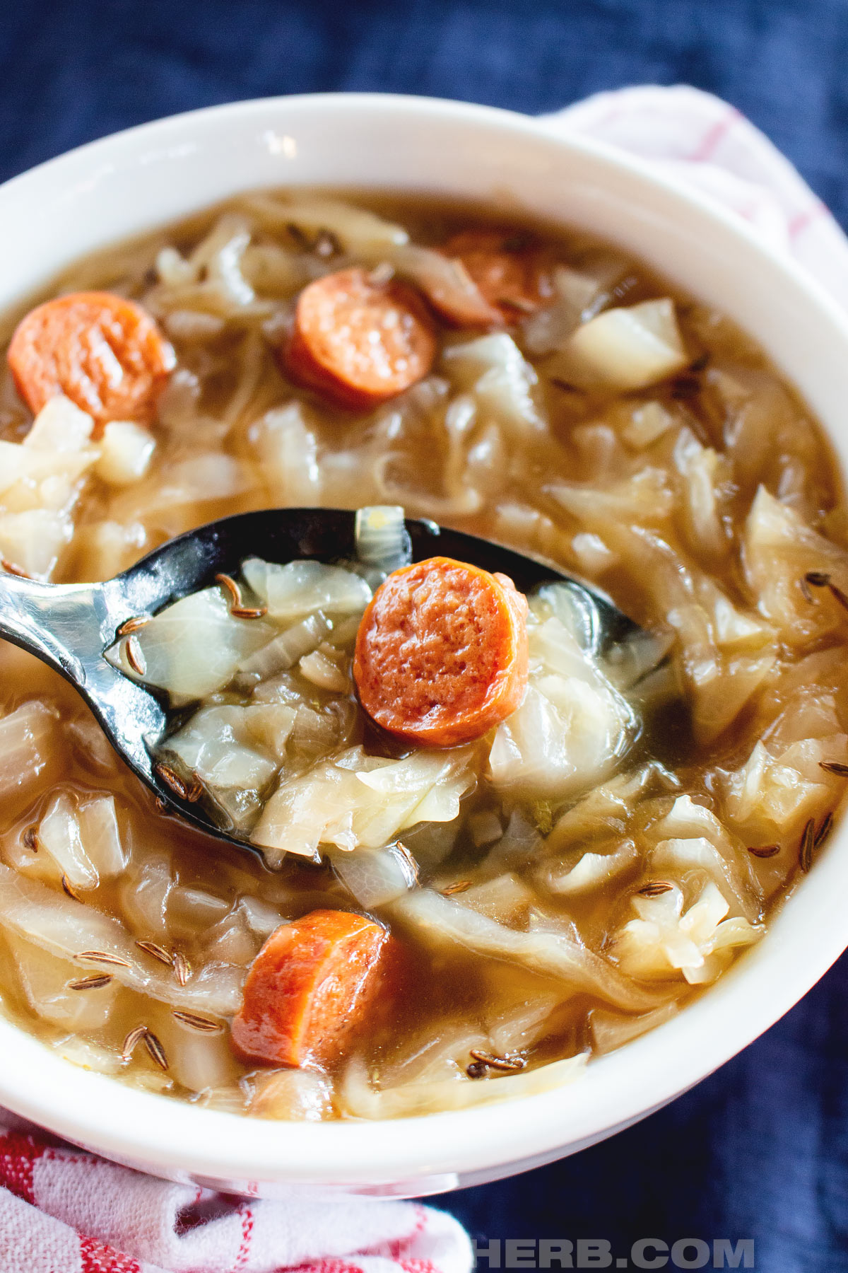 homemade Cabbage Sausage Soup Recipe