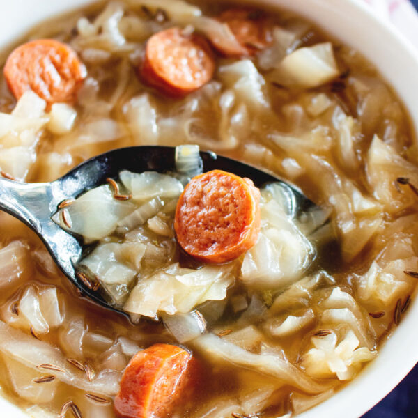 soup of cabbage sausage caraway seeds