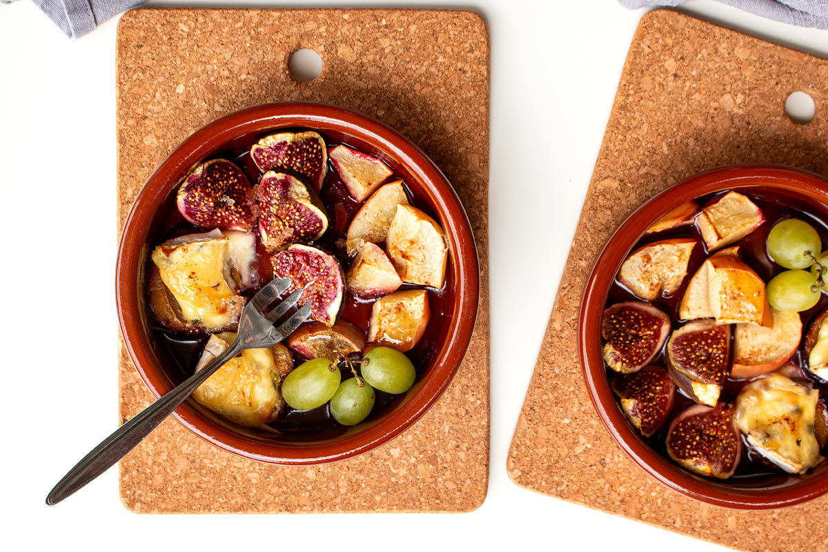 fruit baked with brie brunch