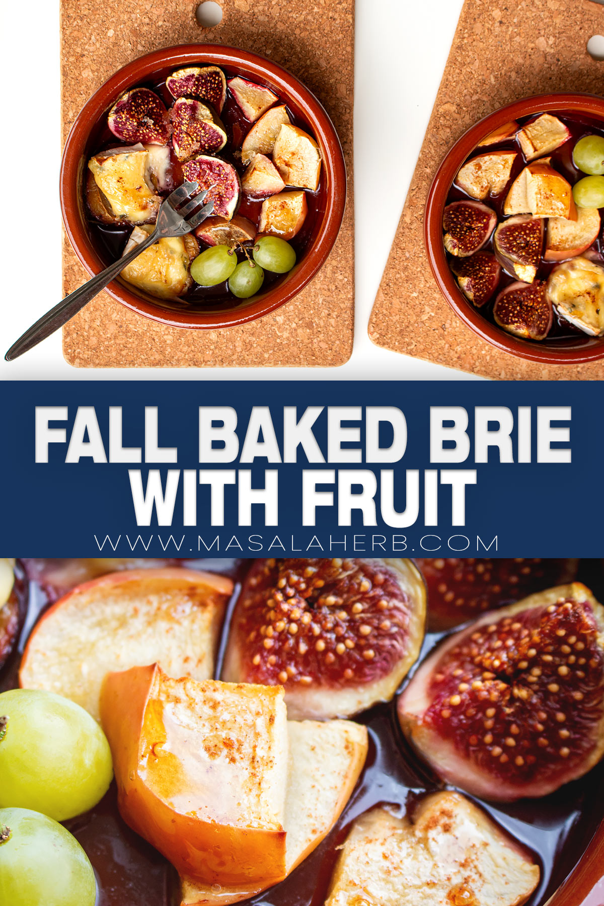 Fall Baked Brie with Fruit Recipe pin