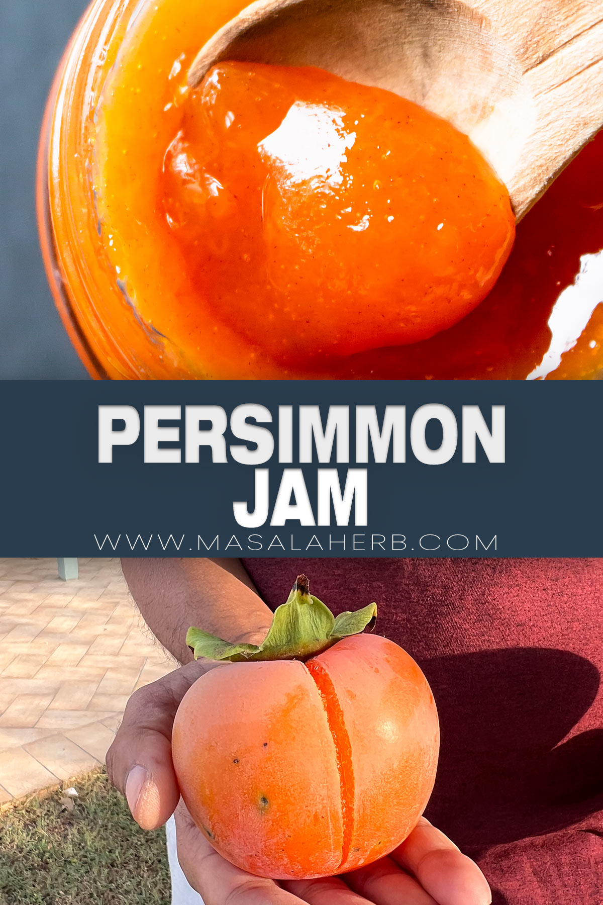Persimmon Jam Recipe without Pectin pin