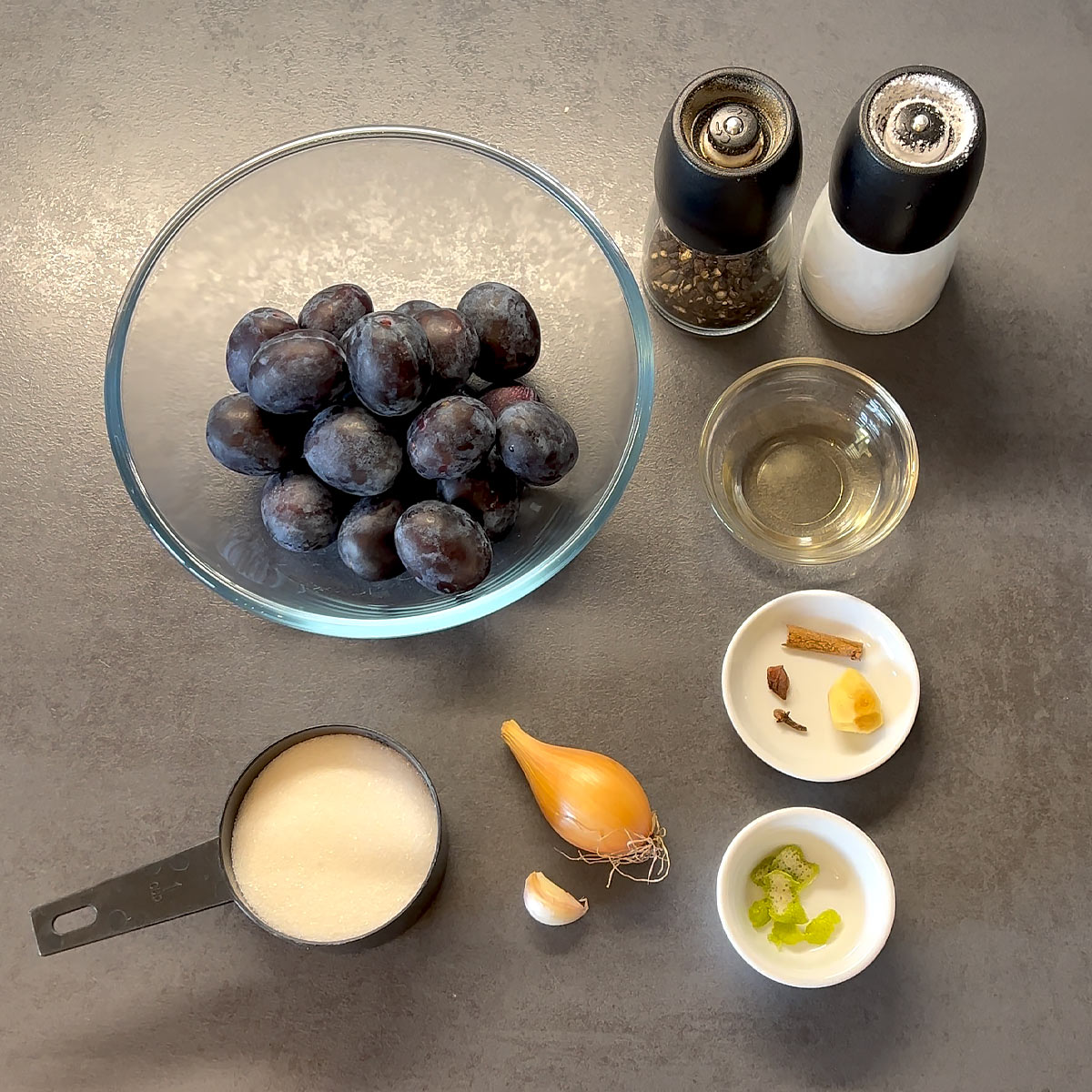 Spiced Plum Chutney Recipe ingredients
