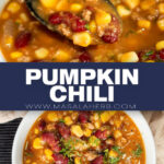 Fall Pumpkin Chili Recipe pin