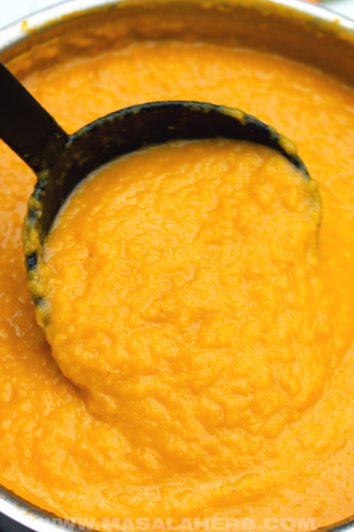 soup with fresh carrots and ginger