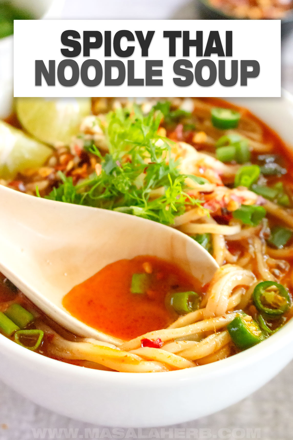 Spicy Thai Noodle Soup Recipe cover