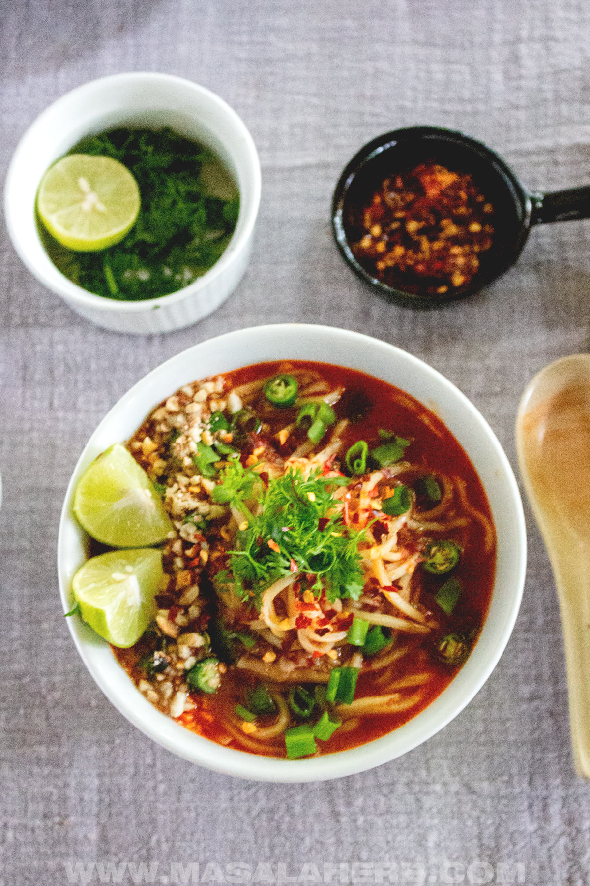 spicy thai noodle soup