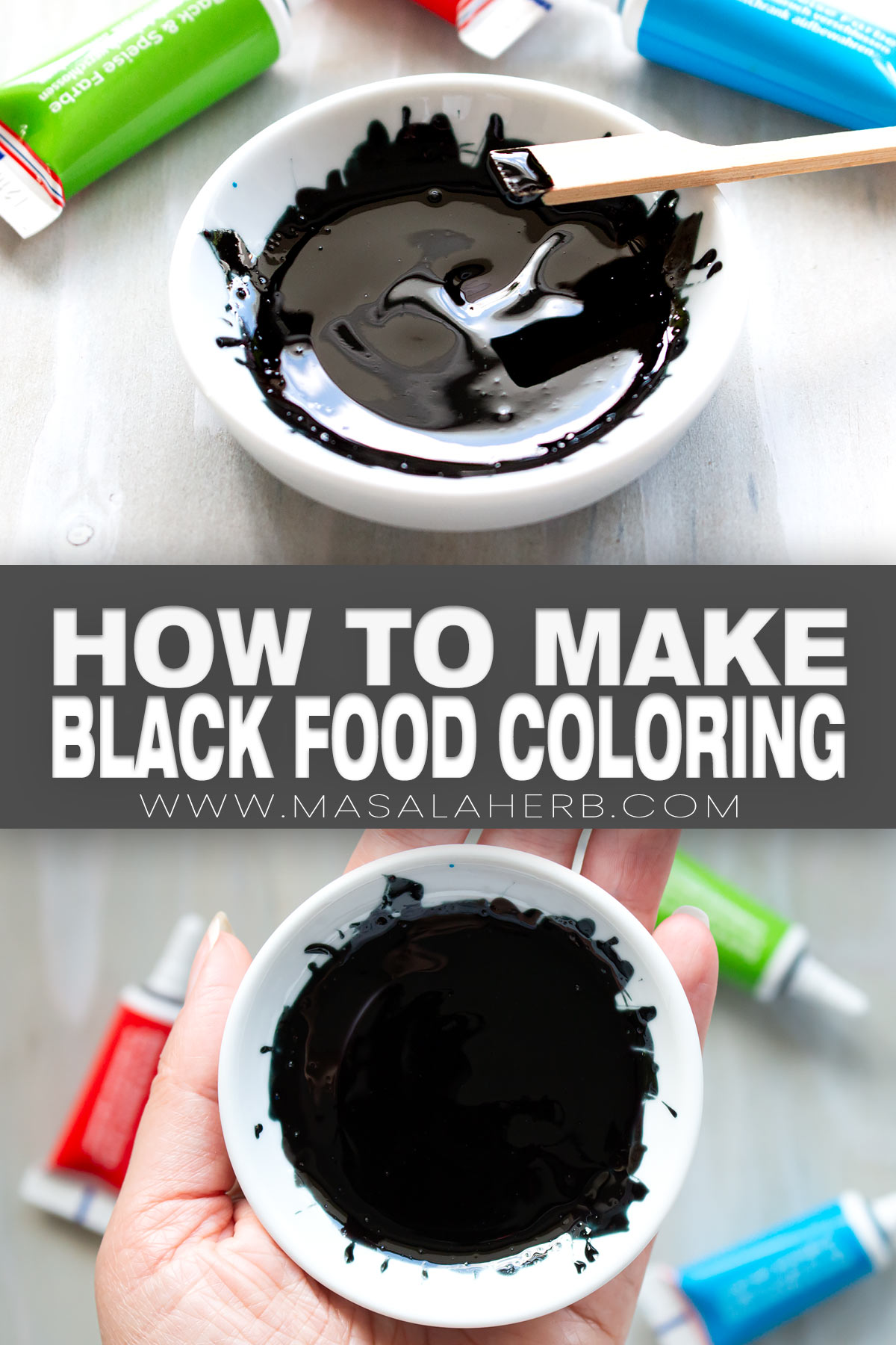 How to Make Black Food Coloring pin