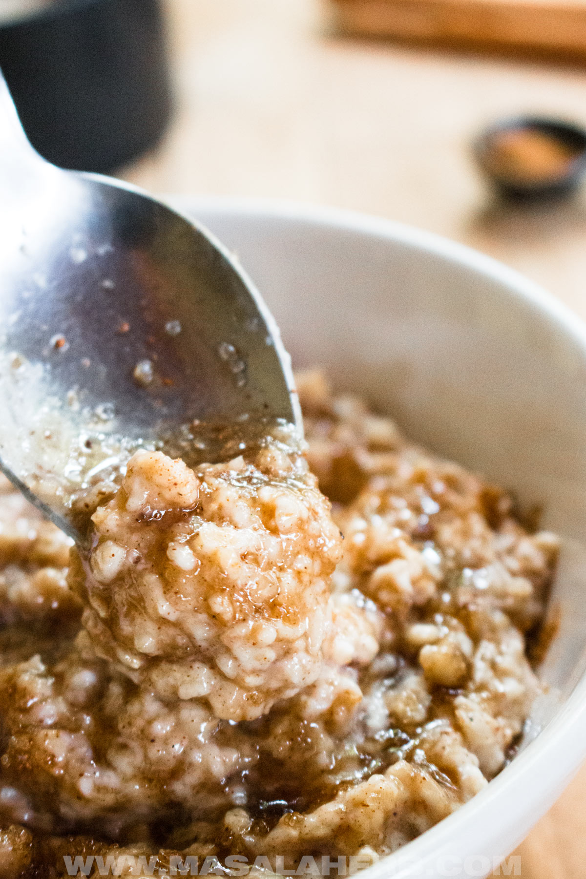 brown sugar and oatmeal close up