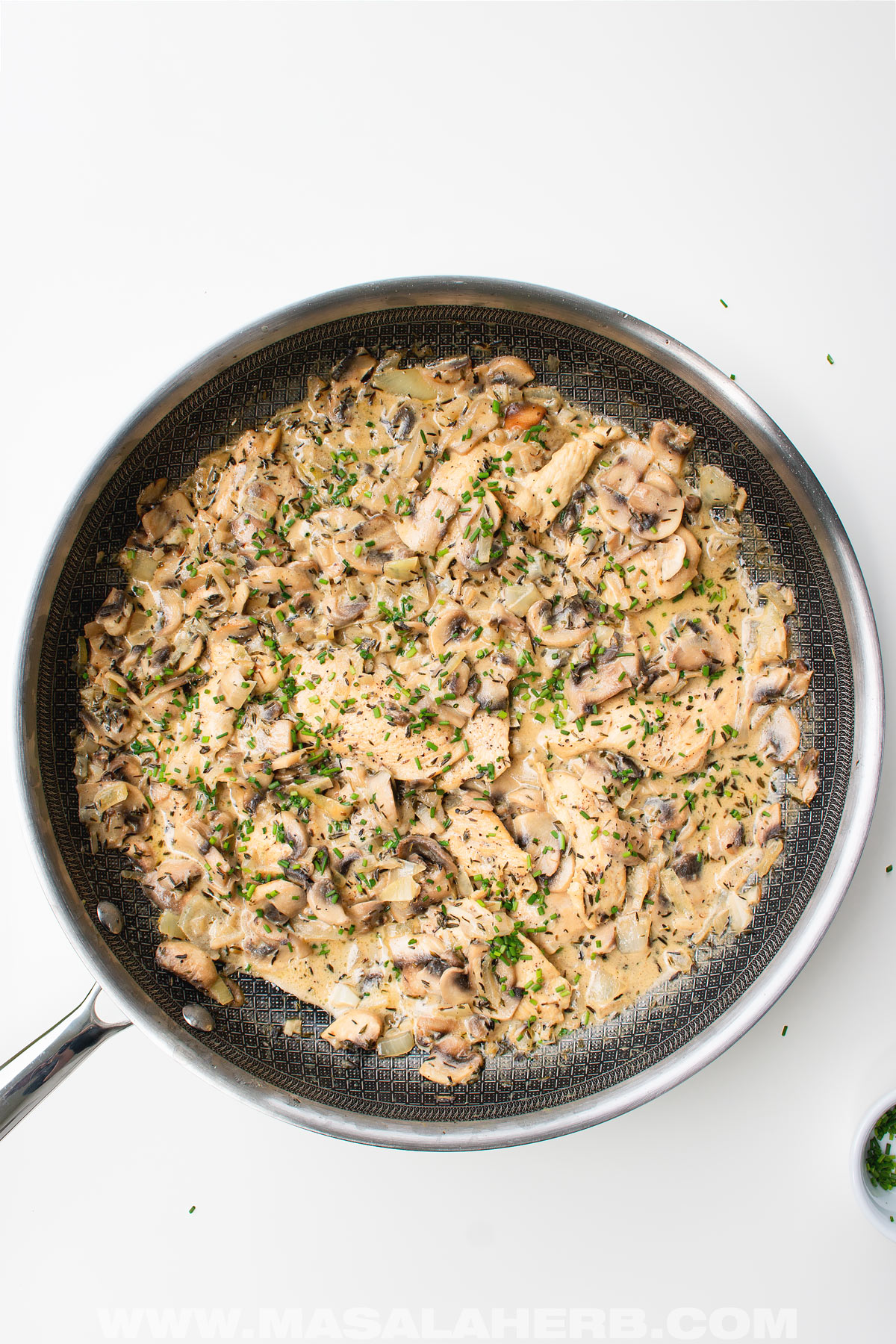skillet one pan chicken mushroom dinner