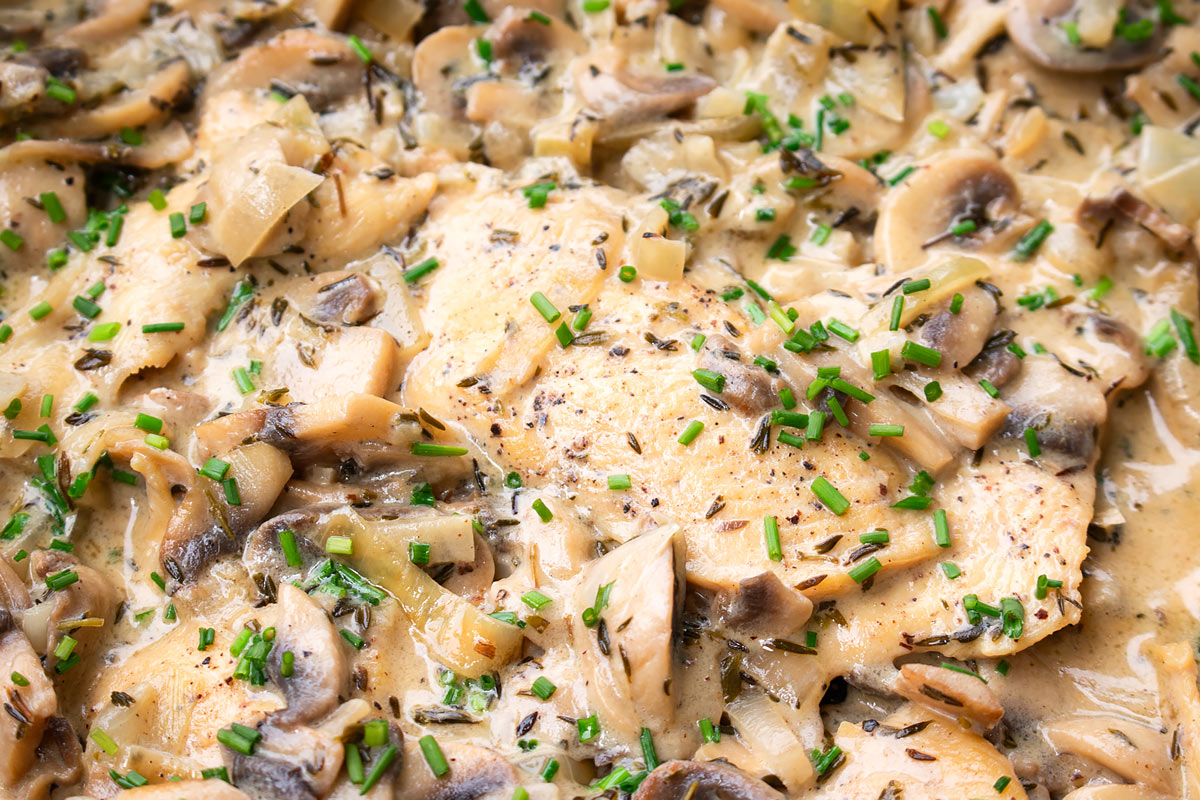 chicken in mushroom cream sauce