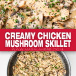 Creamy Chicken Mushroom Skillet pin