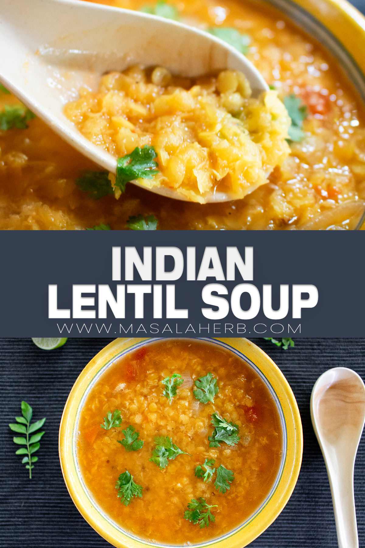 Indian Lentil Soup Recipe pin