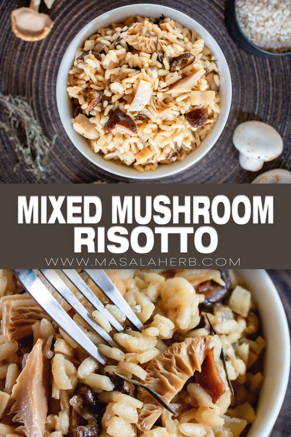 Mixed Mushroom Risotto Recipe pin
