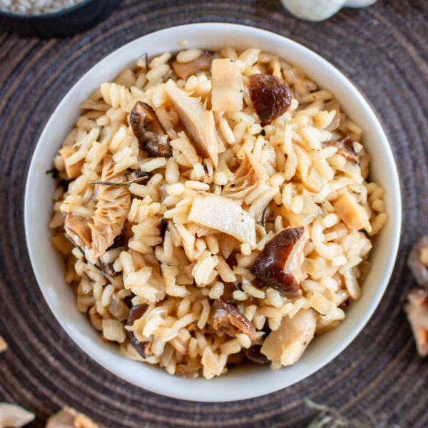 Mixed Mushroom Risotto Recipe closeup