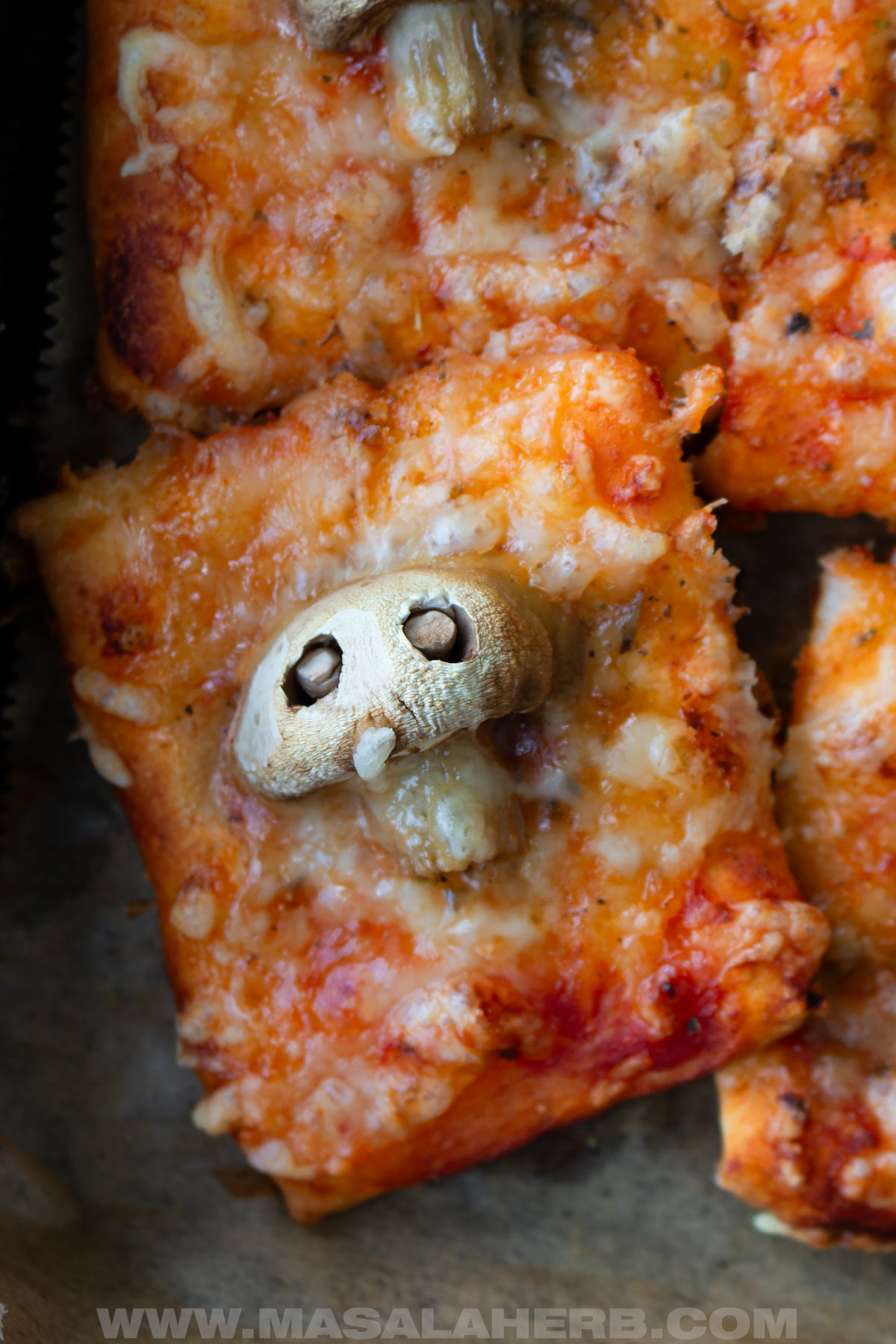 Skull Mushroom Pizza Bites