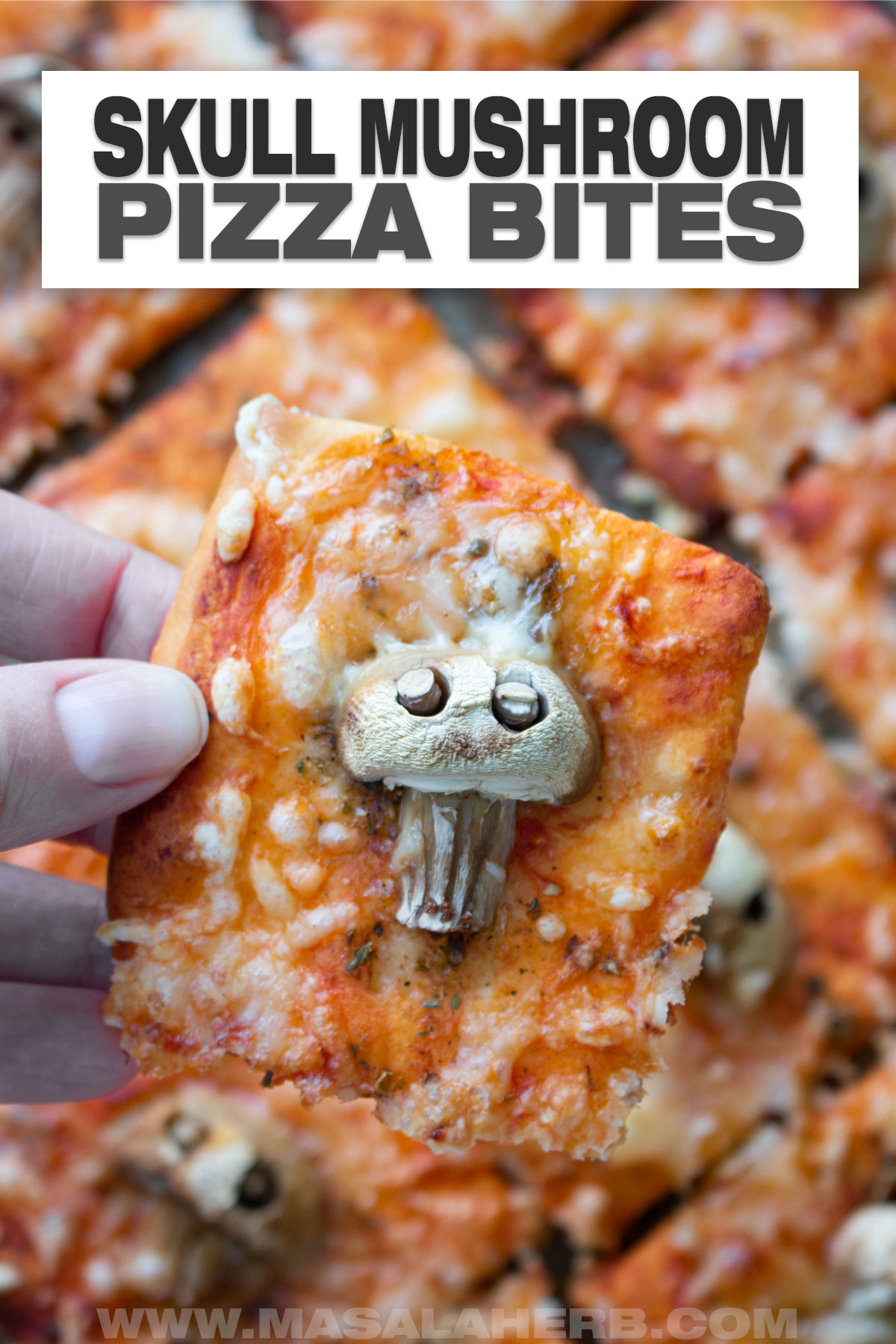 Skull Mushroom Pizza Bites (Halloween Special) cover