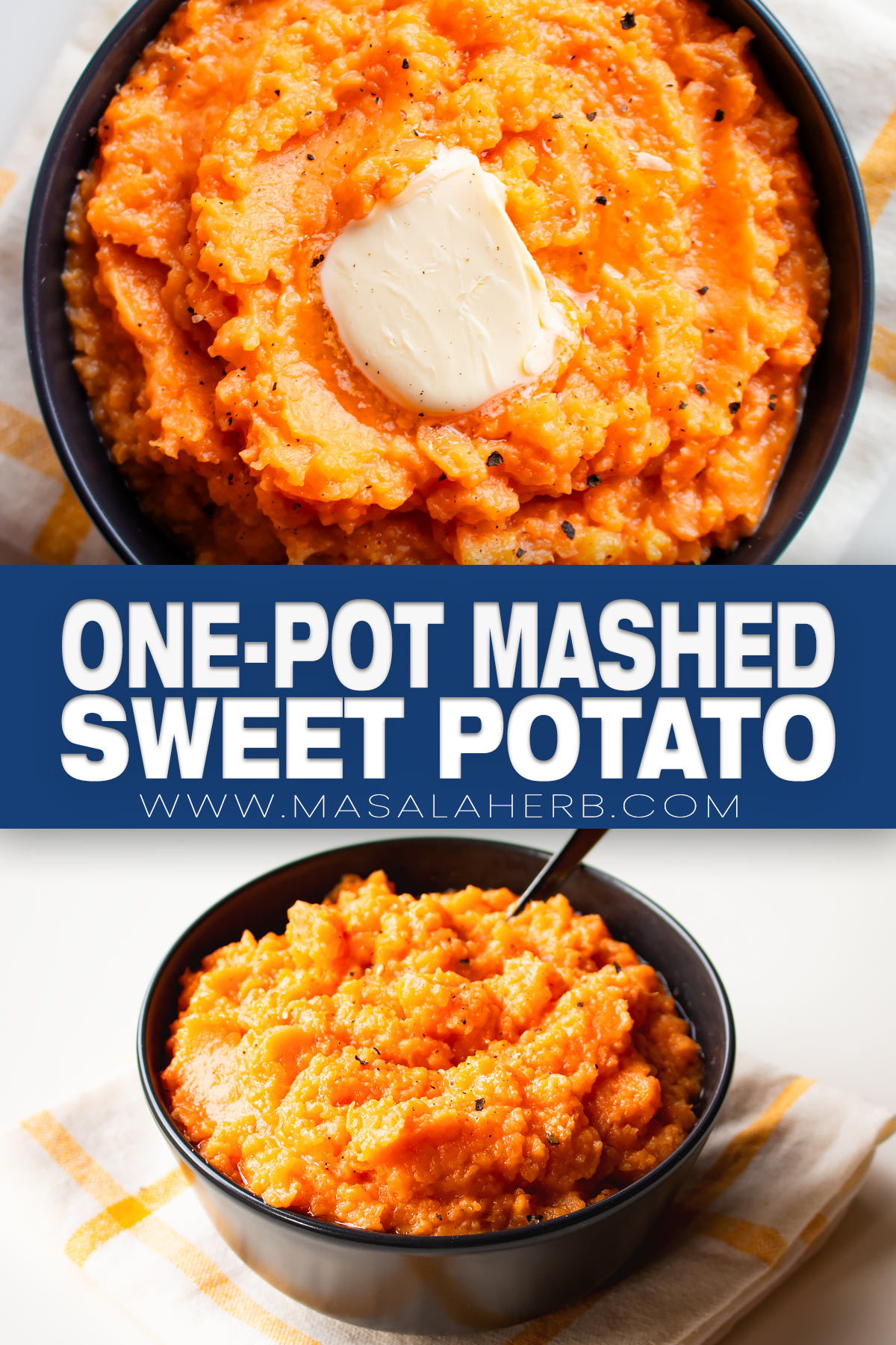 One-Pot Mashed Sweet Potato Recipe pin