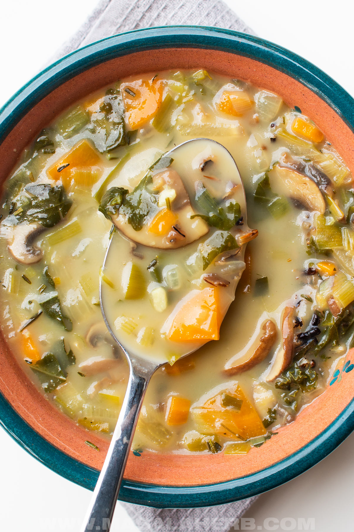 homemade wild rice vegetable soup