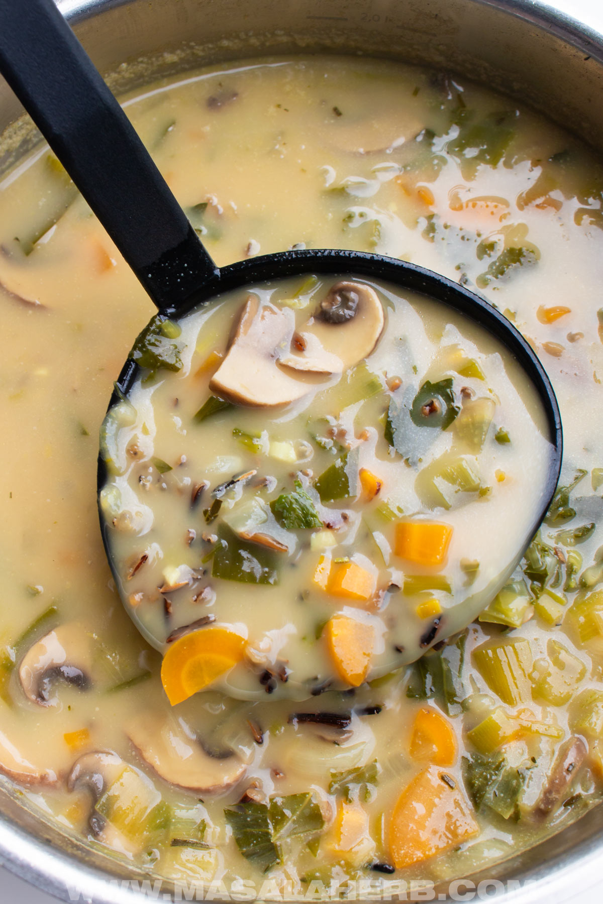 fresh wild rice soup