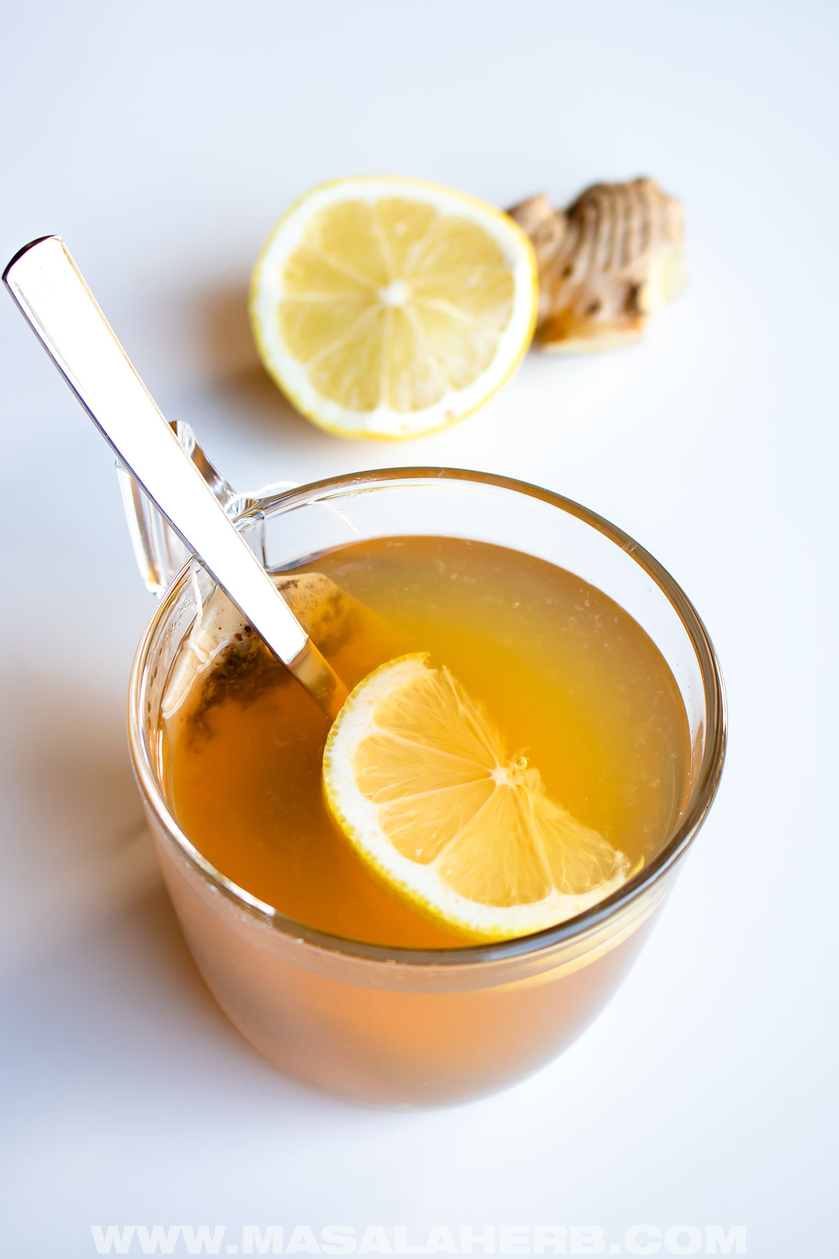 lemon honey tea with ginger
